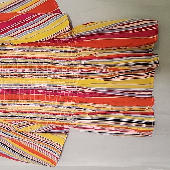 Nordstrom Bobeau Smocked Stripe Top Sz L NWT - Picture 8 of 8